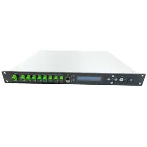 56eya amplificador da série 1u, amplificador de alta potência er/yb doped de fibra óptica 23 dbm edfa 8 port, amplificador de fibra catv