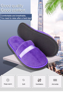 Zapatilla de hotel de alta calidad de grado superior con logotipo personalizado, zapatilla de toalla de algodón de suela gruesa para Navidad y <span class=keywords><strong>A</strong></span>ño Nuevo, venta al por mayor - Product Image 6