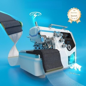 Nueva Máquina de Coser Industrial Computarizada de Cama Plana, Overlock de Alta Velocidad con Triple Aguja y Costura Continua - Product Image 1