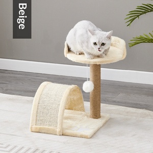 Structure d'escalade pour chat moderne en peluche, personnalisée en usine, avec plateforme de saut intégrée, colonne à griffer et design de nid en sisal - Product Image 4