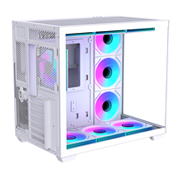 Lovingcool nuevo diseño Vertical torres completas cubierta de escritorio ATX CPU ARGB cubo Mesa Gaming PC caso vidrio ordenador aleación de aluminio