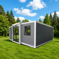 Maison conteneur extensible de 20 pieds, 2 chambres, maison mobile préfabriquée avec salle de bain, petite maison modulaire pour habitation, bureau, hôtel