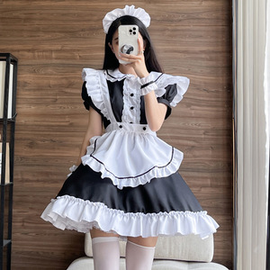 ハロウィン コスプレ アニメ メイド服 レディース 大きいサイズ パーティードレス エプロン メイド コスチューム 日本のかわいいロリータ パーティーユニフォーム - Product Image 4