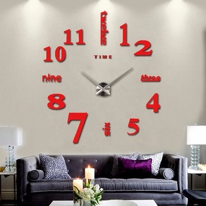 Horloge murale à <span class=keywords><strong>pendule</strong></span> <span class=keywords><strong>en</strong></span> <span class=keywords><strong>bois</strong></span> mirrordiy, horloge murale décorative - Product Image 2