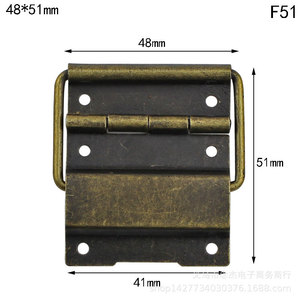 Bisagra continua F51 de 48x51mm, de hierro, para montaje en superficie, para caja de madera, accesorio de ferretería para joyero. - Product Image 1