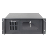 Boîtier d'ordinateur industriel TOP4508E noir 4U avec 8 baies pour disques durs de 3,5 pouces (compatible avec les disques durs/SSD de 2,5 pouces) pour système de surveillance, stockage cloud