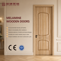 Porte intérieure décorative en mélamine sculptée, certifiée ISO et CE, facile à nettoyer, pour usage résidentiel, directement de l'usine