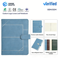 Agenda à 6 anneaux avec logo personnalisé, carnet en cuir PU de qualité supérieure pour le bureau, l'école, les voyages, les cadeaux promotionnels