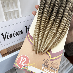 Bán Buôn 2X Jumbo Bện Xoắn Đầy Màu Sắc 12 Sợi/Gói Cabelos Twist Crochet Nữ Thần Dây Twist Crochet Bện Đầy Màu Sắc Bím Tóc - Product Image 6