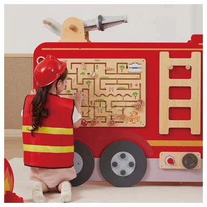 Vente en gros de jeu de rôle <span class=keywords><strong>pompier</strong></span> personnalisé Ensemble parc d'attractions intérieur avec <span class=keywords><strong>camion</strong></span> de <span class=keywords><strong>pompier</strong></span> en bois et acier en fibre de verre pour - Product Image 3