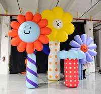 Fleur gonflable personnalisée de 3,5 m de long, motif « Money Blooms », pour la décoration