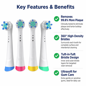 Têtes de <span class=keywords><strong>brosse</strong></span> à dents électriques de rechange OEM compatibles avec la série <span class=keywords><strong>IO</strong></span>, logo personnalisé, poils souples - Product Image 6