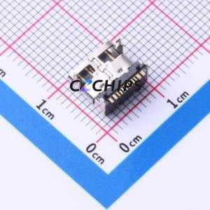 HC-TYPE-C-16P-CH3.18-3A-02 USB Connector SMD Connector Type-C USB 3.1 Female Horizontal Mount - Product Image 2