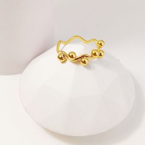 Women's Classic Adjustable Gold <b>Ring</b> Wholesale <b>Stainless</b> <b>Steel</b> Gold Plated Finger <b>Ring</b> - Product Image 4