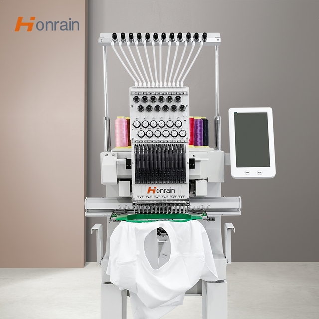 Single Head Embroidery Machine 350*230mm High Speed 1200 RPM Multifunctional Embroidery Machine