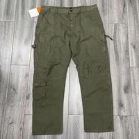 BAWANGCHENG 2026 Celana Cargo Pria Hip Hop Terlaris Ukuran Besar Kancing Tengah Tahan Air Anti Kusut Bahan Katun Bernapas Pewarnaan Garment