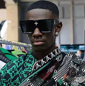 European American High-End Women's Diamond-<b>Studded</b> Sunglasses UV400 Box Jumpsuit Fashionable Sunscreen Sunshade Personalities - Product Image 2