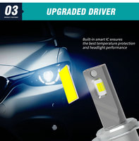 Promoción, Bajo MOQ, Sistema de Iluminación Automotriz, Bombilla LED para Faros Delanteros H1 H3 H11 H13 9005 9006