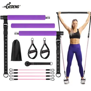 GEDENG Trainer Bandas elásticas para equipos de fitness Barra de Pilates giratoria de metal