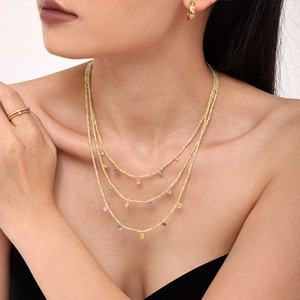 สร้อยคอจี้หินธรรมชาติสแตนเลสสตีลทันสมัยกันน้ำ เครื่องประดับแฟชั่น - Product Image 4