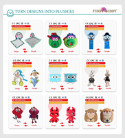 Porte-clés en peluche miniatures personnalisés ODM, jouets en peluche anime, pendentifs de sac, animaux en peluche anti-stress