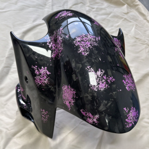 Guardabarros Delantero de Fibra de Carbono Forjado con Detalles Metálicos Púrpura para Motocicleta BMW S1000RR 2019-2026 - Product Image 5