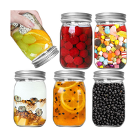 Vente en gros de bocaux en verre de 500ml 16oz avec couvercles pour la conservation de la fermentation des aliments pour bébés