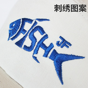 Fish Brand Baseball <b>Cap</b> <b>Black</b> Canvas Breathable Sun Hat For Outdoor Fishing <b>Men</b> Women - Product Image 2