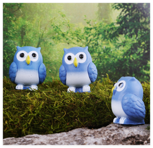 Figurine de terrarium miniature en gros hibou porte-bonheur résine artisanat ornements petits animaux sculpture <span class=keywords><strong>statue</strong></span> fée jardin décoration - Product Image 3