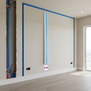 Canaleta de PVC autoadhesiva para cableado eléctrico, 1.2x0.8 pulgadas, blanca - Product Image 2