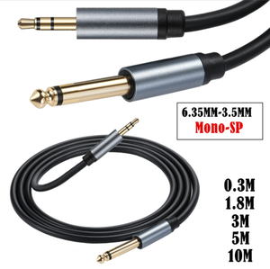 Câble adaptateur <span class=keywords><strong>jack</strong></span> stéréo auxiliaire <span class=keywords><strong>mono</strong></span> 3,5 mm <span class=keywords><strong>TRS</strong></span> mâle vers 1/4 mâle - Product Image 6