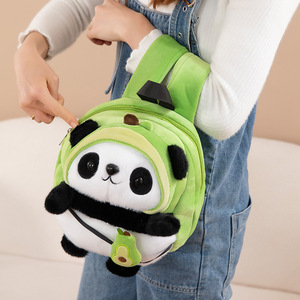 Sac à dos en peluche Panda en gros, nouveauté, sac à dos porte-bonheur pour enfants, dessin animé, coton, animal en peluche en forme de gourde pour enfants - Product Image 4
