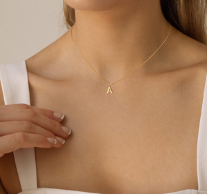 قلادة أولية مطلية بالذهب عيار 14 قيراط من الفولاذ المقاوم للصدأ للنساء - Product Image 5