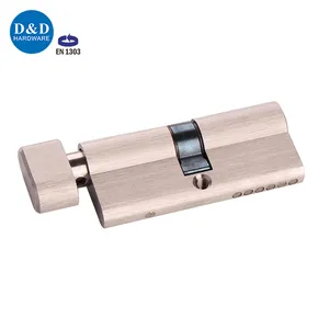 CE Euro Profile BS EN 1303 Solid Brass Thumbturn Cylinder With Key Lock Cylinder