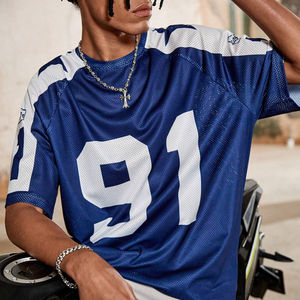 <span class=keywords><strong>Camiseta</strong></span> holgada Vintage personalizada <span class=keywords><strong>de</strong></span> fábrica para hombre, <span class=keywords><strong>camiseta</strong></span> <span class=keywords><strong>de</strong></span> malla deportiva <span class=keywords><strong>de</strong></span> carreras Retro, ropa <span class=keywords><strong>de</strong></span> calle <span class=keywords><strong>de</strong></span> fútbol americano y baloncesto - Product Image 6