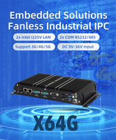 Fansız endüstriyel PC bilgisayar Intel Core i5 i7 2 * DDR4 M.2 NVME 2 * Intel I225V 2.5G RS232 RS485 GPIO 4G 5G LTE 9-36V güç kaynağı