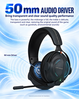 Penjualan Langsung Pabrik Headphone Gaming RGB LED dengan USB untuk Laptop Gaming Termasuk Kualitas Suara Stereo HiFi Over-Ear
