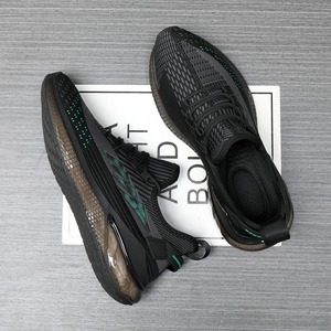 Chaussures décontractées tendance pour hommes, respirantes, sportives, à absorption des chocs, chaussures de running pour hommes, en tissu Flyknit. - Product Image 3