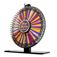 Accessoires d'activité électriques tirage au sort de loterie porte-bonheur interactif 360 degrés lumière LED Bingo Roulette Spinning Prize Wheel avec support
