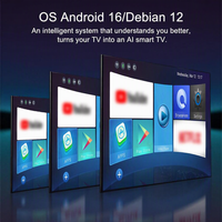 Boîtier Android 16 Octa Core Haute Performance AI 6TOPS NPU Lecteur Multimédia Smart TV 8K 8 Go de RAM LPDDR4 128 Go WiFi6