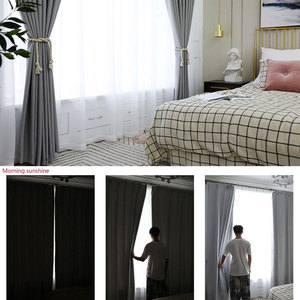 Cortina Opaca de Lujo DaiRui para Decoración del Hogar, Impermeable, Ignífuga, con Bolsillo para Varilla, para Sala de Estar - Product Image 6