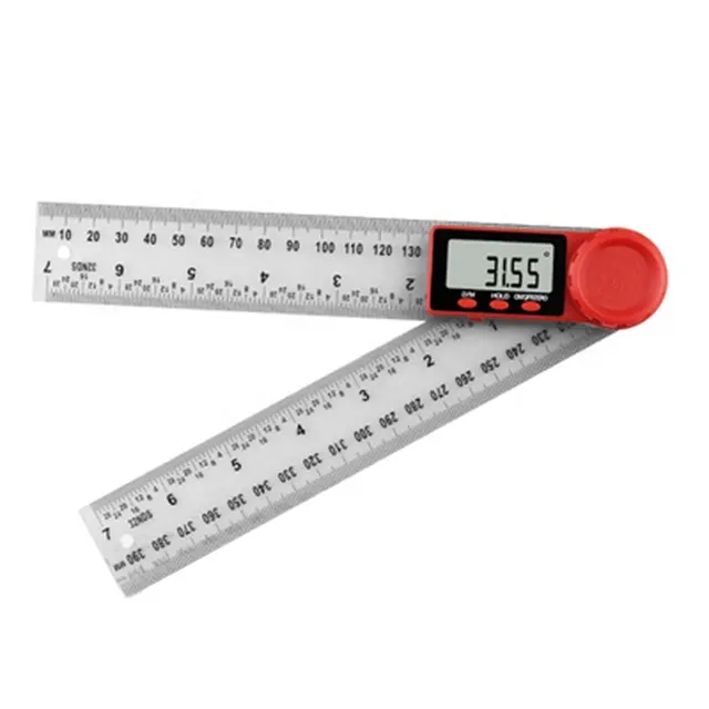 Digital display angle ruler two in one plastic protractor level ruler
