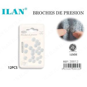 Ilan Chiusure a scatto trasparenti invisibili da 12 mm, 12 pezzi, per abbigliamento in maglia - Product Image 3