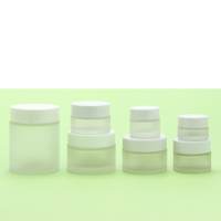 Gros 5 10 15 20 25 30 50 60 100 gram givré mat noir corps en verre pots de crème avec couvercles pour corps beurre emballage