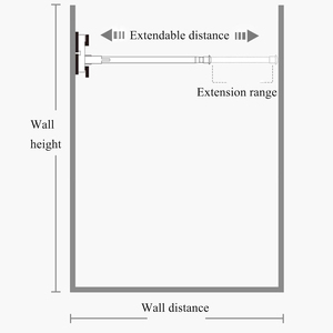 <span class=keywords><strong>Tringle</strong></span> de douche pliable antidérapante à ventouses doubles, sans perçage, gain de place, pour salle de bain - Product Image 2