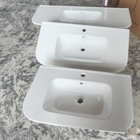 Évier portable en granit à trou unique pour salle de bain, avec bac de récupération, unité de meuble sous-vasque en céramique