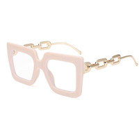 3207 nouvelle chaîne Unique 2023 nouvelle monture de lunettes Anti-lumière bleue femmes carré mode surdimensionné vert léopard lunettes d'ordinateur