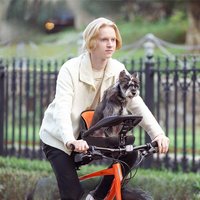 Siège de sécurité pour chien, panier avant pour vélos de montagne et de route - Accessoire de vélo pour animaux de compagnie en polystone durable pour l'extérieur
