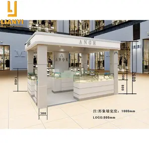 Trung tâm mua sắm cửa hàng bạc trang sức kiosk thiết kế hiển thị truy cập đối với trang sức