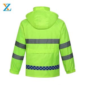 Conjunto de ropa reflectante para montar en motocicleta, impermeable, de seguridad, chaqueta a prueba de viento, pantalones, traje de patrulla de carretera - Product Image 3